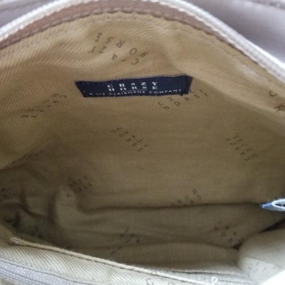 Vintage Boho Crazy Horse Liz Claiborne Tan Macrame Shoulder Purse. - Picture 10 of 11